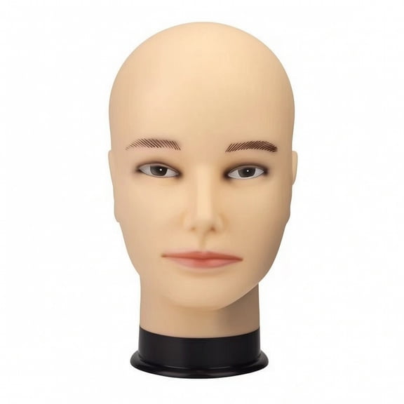 Abbraccia Male Mannequin Head Bald Display Model with Detailed Facial Features for Studio Photography Props