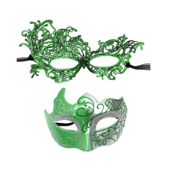 Abbraccia Masquerade Couple Set Cosplay Costume Accessories Halloween for Stage Performance Musical Party Night Club Dress up Green