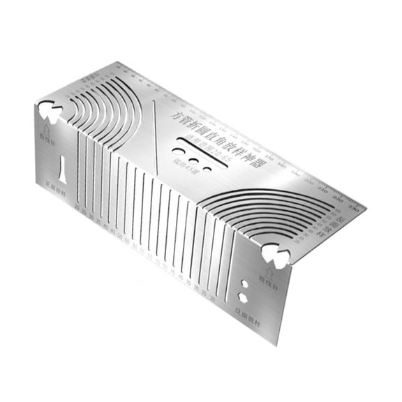 Abbraccia Measuring Gauge Layout Ruler Marking Square Stainless Steel Alignment Holes for Fabricators Construction