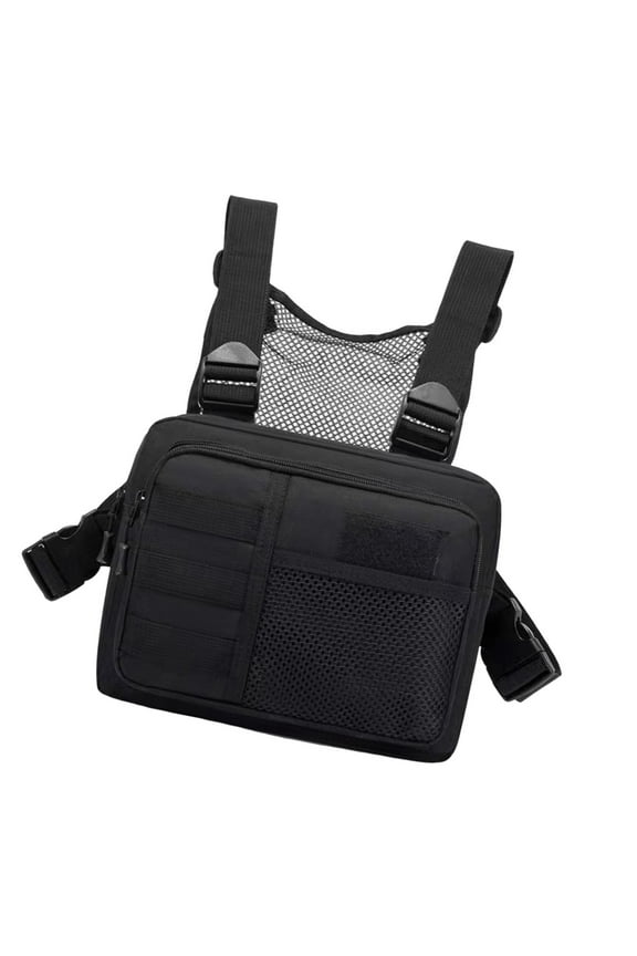 Men Chest Rig Bag Front Pack Utility Modern Fanny Pack Vest Chest Bag for Workout Hiking Walking Outdoor Activities