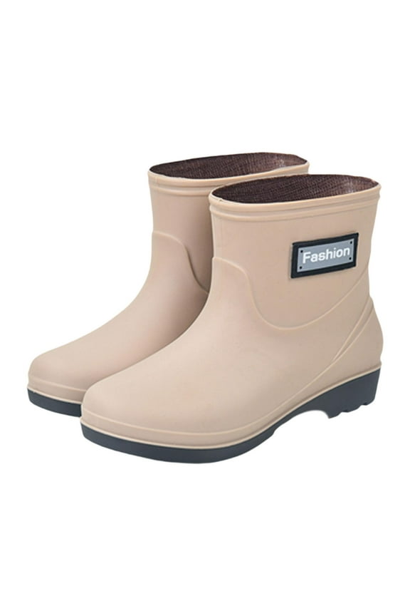 Mid Calf Rain Boots for Women Ankle Rainboot Stylish Wear Resistant AntiSlip Work Boots Short Garden Boots for Hiking Kitchen 39