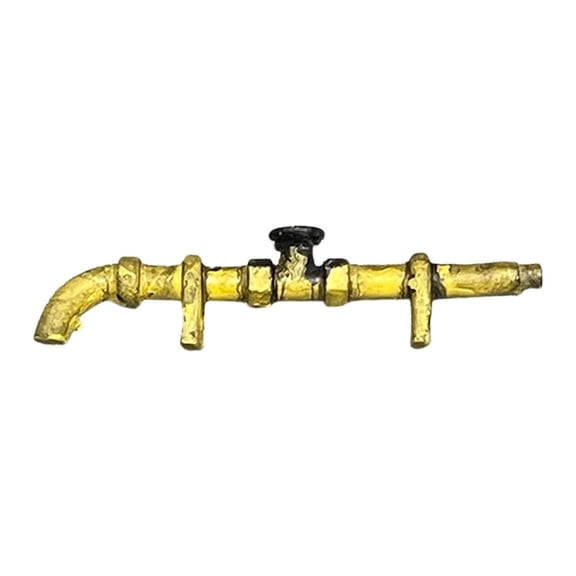 Abbraccia Mini Pipeline Model 1/64 Water Pipe Model Diorama Accessory Miniature Ornament PP Material Lifelike Detail Suitable for Micro Landscape Layout Dollhouse Decoration DIY Display Yellow