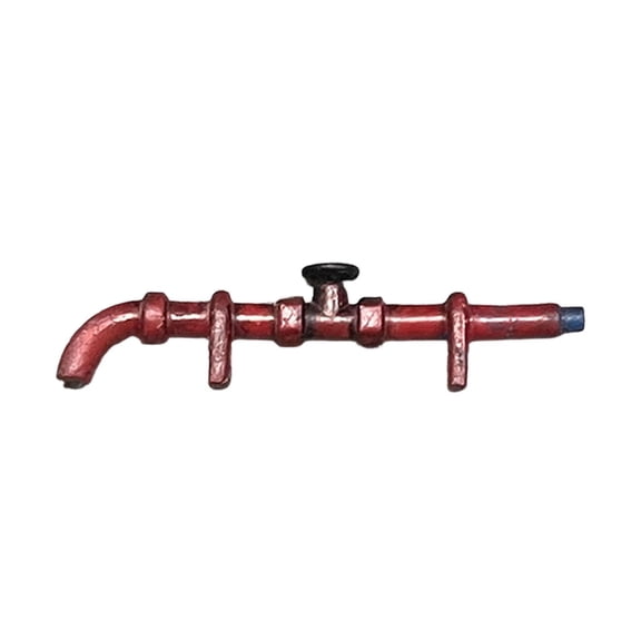 Abbraccia Mini Pipeline Model 1/64 Water Pipe Model Diorama Accessory Miniature Ornament PP Material Lifelike Detail Suitable for Micro Landscape Layout Dollhouse Decoration DIY Display Red