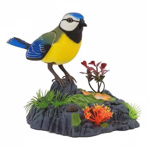 Abbraccia Motion Bird Ornament Electronic Pet Interactive Toy Lifelike Movement for Children Study Room or Office