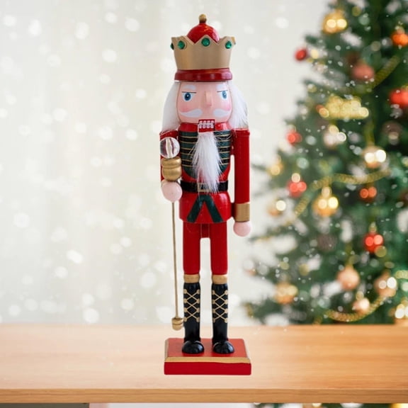 Abbraccia Nutcracker Figurine Christmas Nutcracker Christmas Decor Desk Crafts Traditional Ornament for Holiday Fireplace Party C