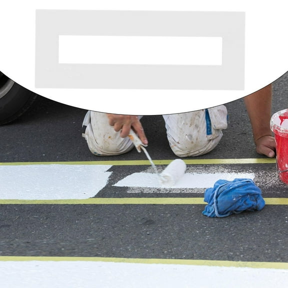 Abbraccia Parking Lot Line Stencil 4 x 84 inch for Factory Site Driveways Sport Courts