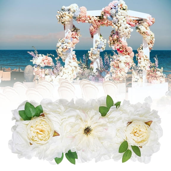 Abbraccia Peony Cluster Artificial Flower Panel Wedding Banquet Holiday Photo Background Outdoor Backdrop Stage Event Silk Floral Panel B
