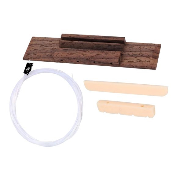 Abbraccia Professional Ukulele Bridge Strings Set, Ukulele Parts, Bridge, Saddle, Wood Accessories, Quick Assembly, Suitable for Repair, Practical Concert Works