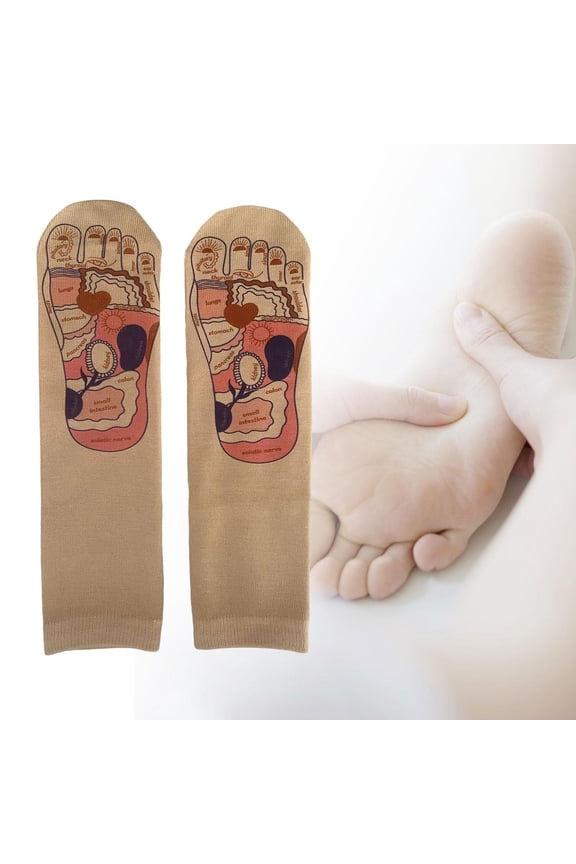 Reflexology Socks, Casual Relieve Tired Foot Massage Socks, for Adults Women Men 30cm