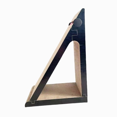 Abbraccia Scratching Board Wall Triangle Cat Scratcher Compact Corrugated Cardboard Design for Indoor Cats and Limited Space