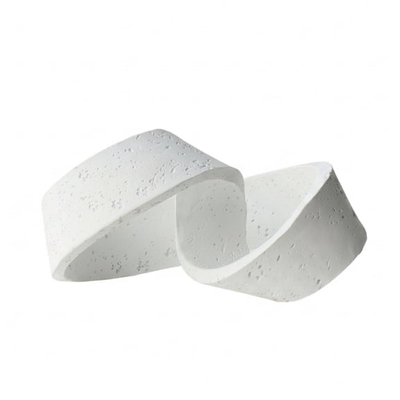 Abbraccia Sculpture Loop Statue Matte Faux Stone Texture Tabletop Decor for Living Room Office Hotel Reception