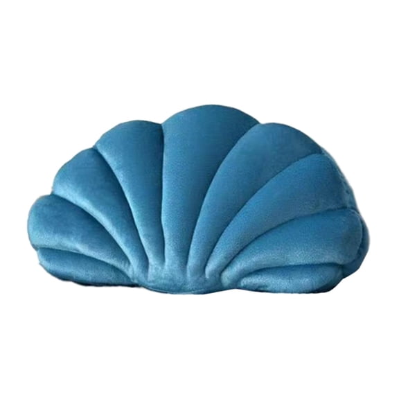 Abbraccia Seashell Throw Pillow Plush Cushion Ornament Bedding Soft Decorative Handmade Suitable for Sleeping Reading Gift Giving Home Decoration Office Travel Blue