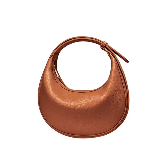 Abbraccia Shoulder Bag for Women Dumpling Bag Half for Brown
