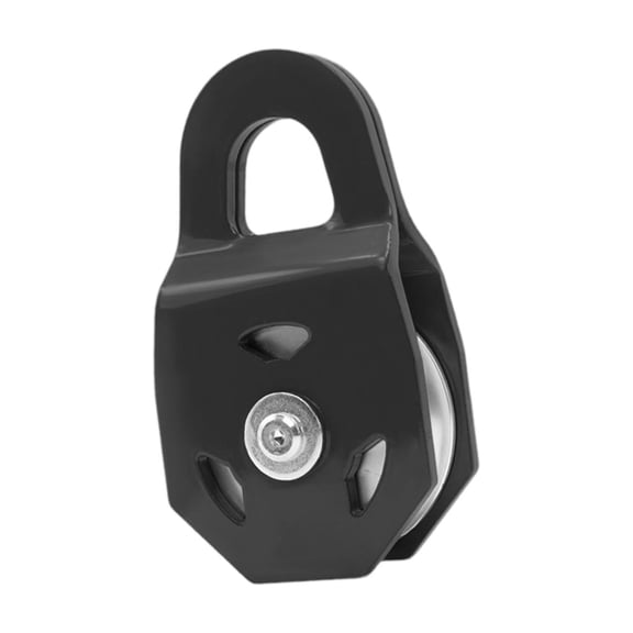 Abbraccia Snatch Block Winch Pulley Heavy Duty Metal Pulley Block Towing Pulley Vehicle Accessories Compact Construction Suitable for Garage Outdoor Tractor Gym Black