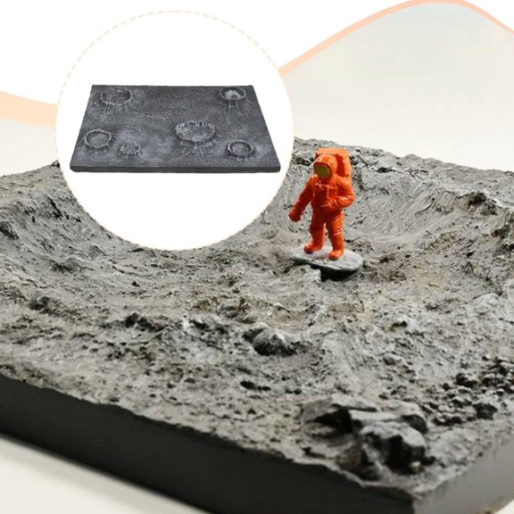 Abbraccia Space Moon Baseplate Rover Plate Classic Building Blocks Base Plate Astronaut Diorama Accessory Miniature Moon Platform C