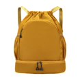 thumbnail image 1 of Abbraccia Sports Drawstring Backpack Rucksack Wet and Dry Separation Bag Gym Bag with Shoe Compartment for Basketball Volleyball Adults Khaki, 1 of 10