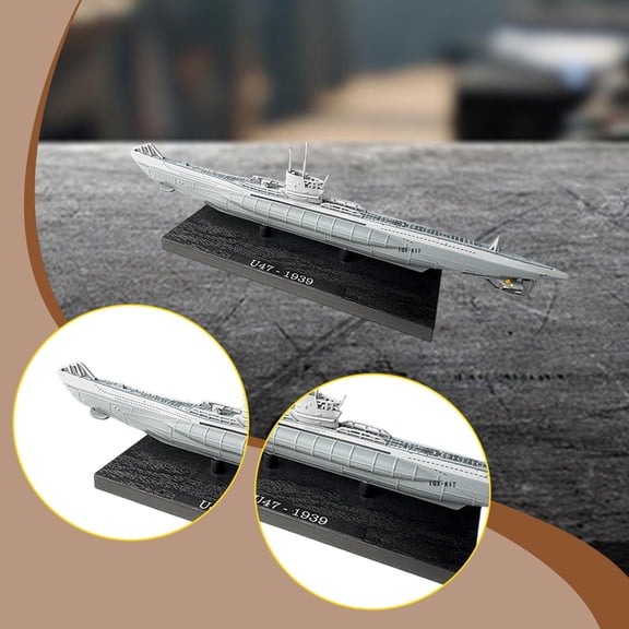 Abbraccia Submarine Model Simulation Ship Model Boat Cruiser Model Warship Toy Detailed Craftsmanship Features Display Stand Suitable for Gift Giving Bedroom Sh U47