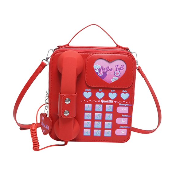Abbraccia Telephone Crossbody Bag Practical Sturdy Telephone Shoulder Handbag for Umbrella Red