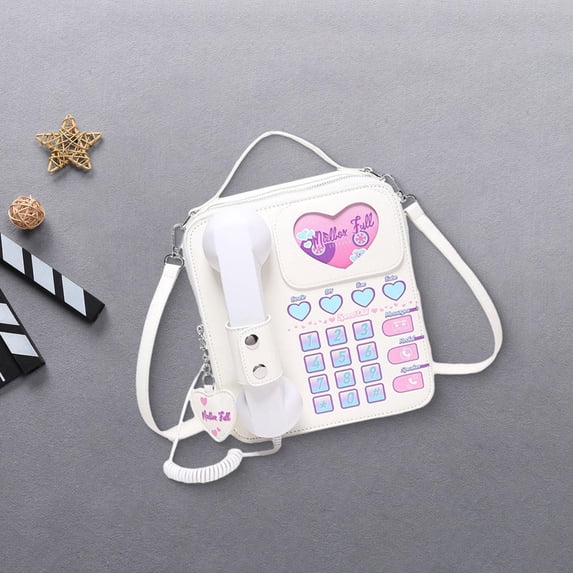 Abbraccia Telephone Crossbody Bag Practical Sturdy Telephone Shoulder Handbag for Umbrella White