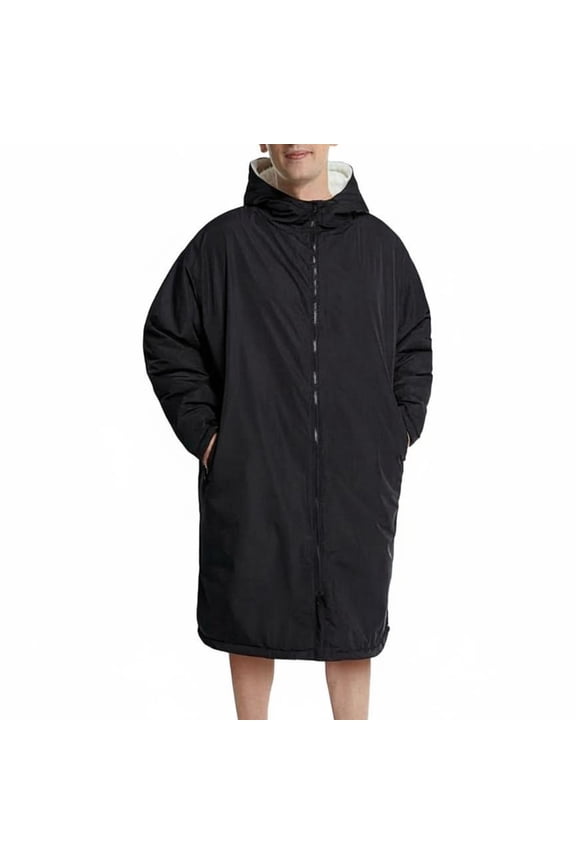 Thickened Warm Bathrobe Poncho, Waterproof Changing Coat, Adult & Children, Beach, Pool, Winter Swimming