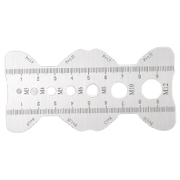 Abbraccia Thread Gauge for Nuts And Bolts, Metric Thread Measuring Tool, Screw Size Chart, Ruler, Bolt Measuring Card for Industrial Applications,