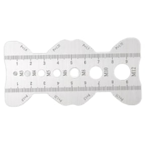 Abbraccia Thread Gauge for Nuts And Bolts, Metric Thread Measuring Tool, Screw Size Chart, Ruler, Bolt Measuring Card for Industrial Applications,