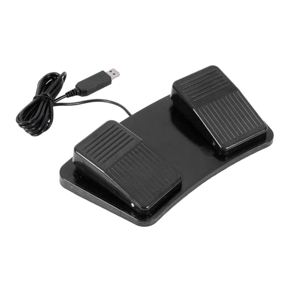 Abbraccia USB Foot Switch Mechanical Pedal Plug And Simulator Antislip PP Material Suitable for Gaming Transcription Home Office Gift 2 Foot Pedal