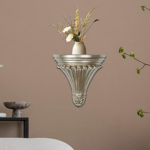 Abbraccia Wall Mounted Decor Shelf Decorative Shelf Retro Decoration Art Ornament Wall Display Organizer for Living Room Gold Large