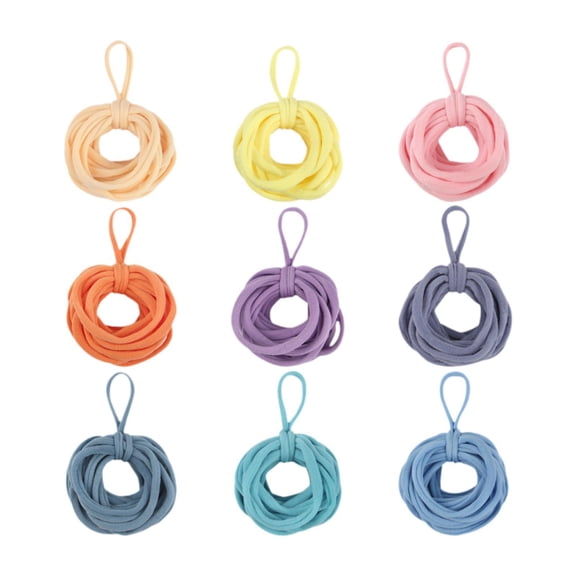 Abbraccia Weaving Loom Loops Multi Colored for Coasters Ornaments Heat Insulation Pads 9 Colors 180pcs