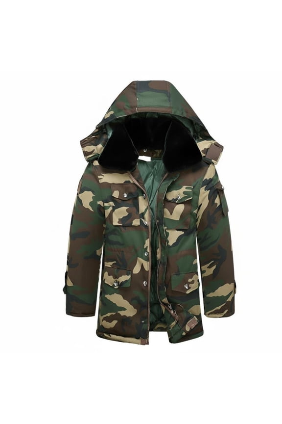 Winter Work Coat, Double-Layer Insulated Jacket, Waterproof, Windproof, Detachable Hood, Men's Cold Storage Outerwear