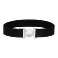 thumbnail image 1 of Abbraccia Women Elastic Waist Belt Dress Belt Clothing Accessory Stylish Waistband Elastic Band for Festivals Holidays Street Commuting Black, 1 of 9