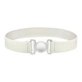 thumbnail image 1 of Abbraccia Women Elastic Waist Belt Dress Belt Clothing Accessory Stylish Waistband Elastic Band for Festivals Holidays Street Commuting White, 1 of 9
