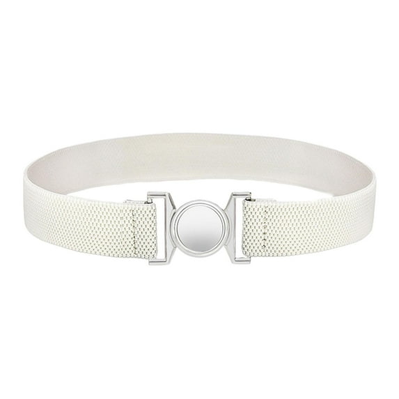 Abbraccia Women Elastic Waist Belt Dress Belt Clothing Accessory Stylish Waistband Elastic Band for Festivals Holidays Street Commuting White