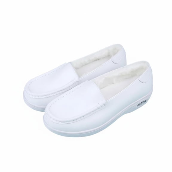 Abbraccia padded insole Nurse Shoes, Women's Soft Sole, Breathable, Slip-Resistant, Odor Control, Flat, Height Increasing, Autumn Winter