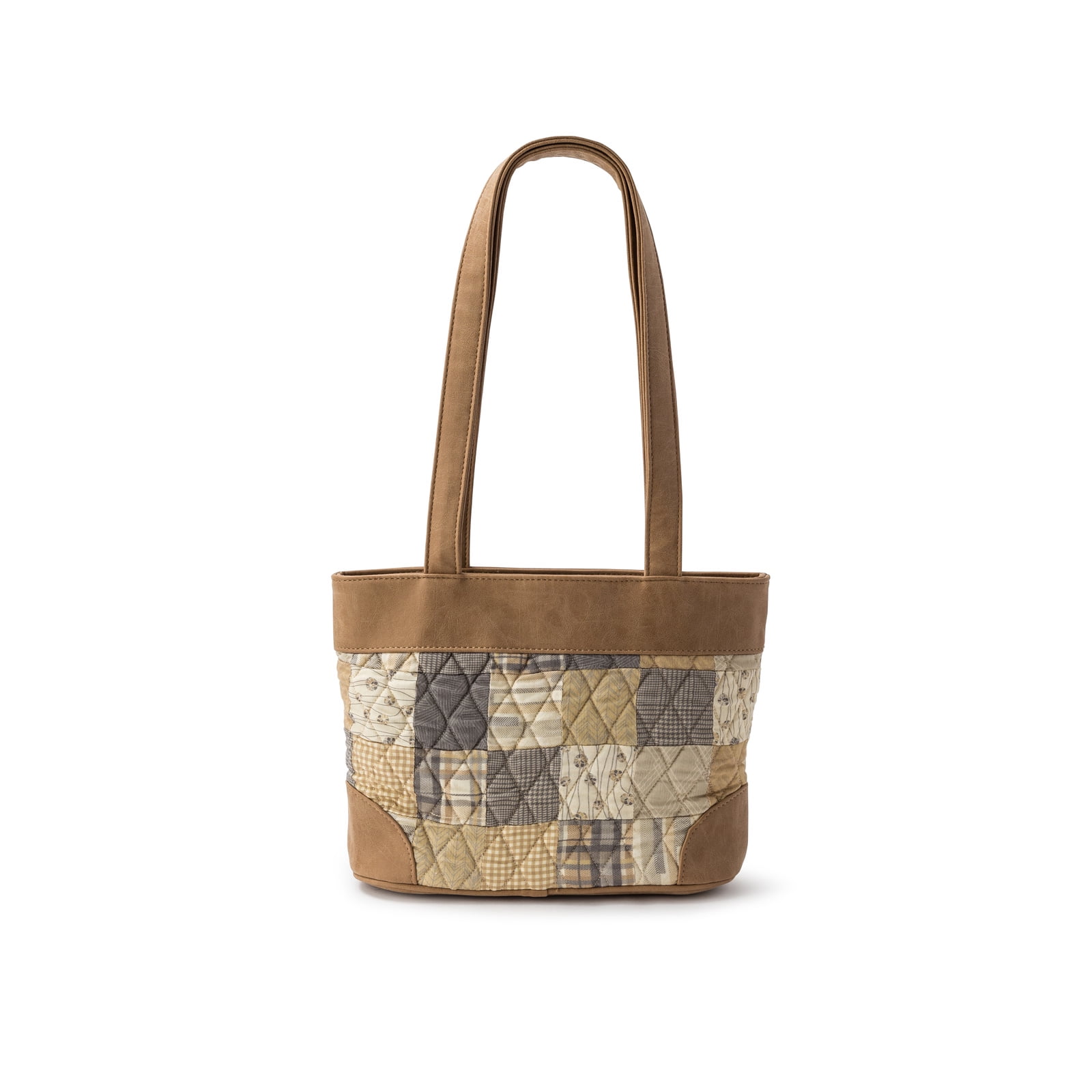 Mini Geometric Pattern Bucket Bag Fashion Brown