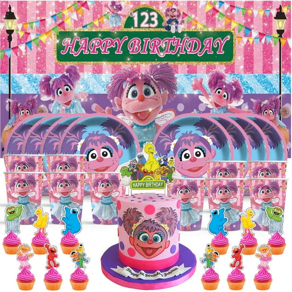 Abby Cadabby Birthday Cups Party Supplies Decor Backdrop Paper Plates Fans Decorations Banner