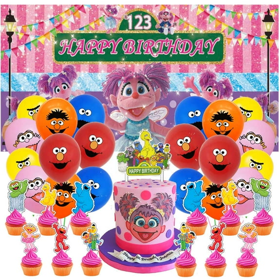 Abby Cadabby Party Supplies Latex Balloons Decor Banner Backdrop Kit Birthday Decorations