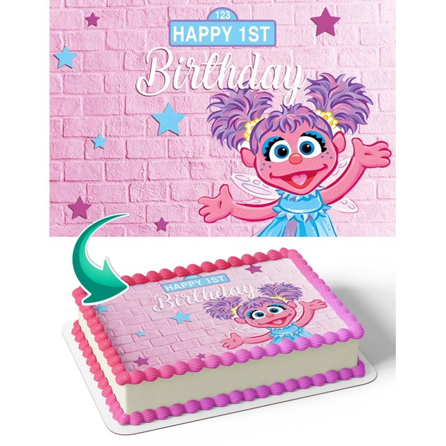 Abby Cadabby Sesame Street Pink CSS Edible Image Cake Topper Birthday ...