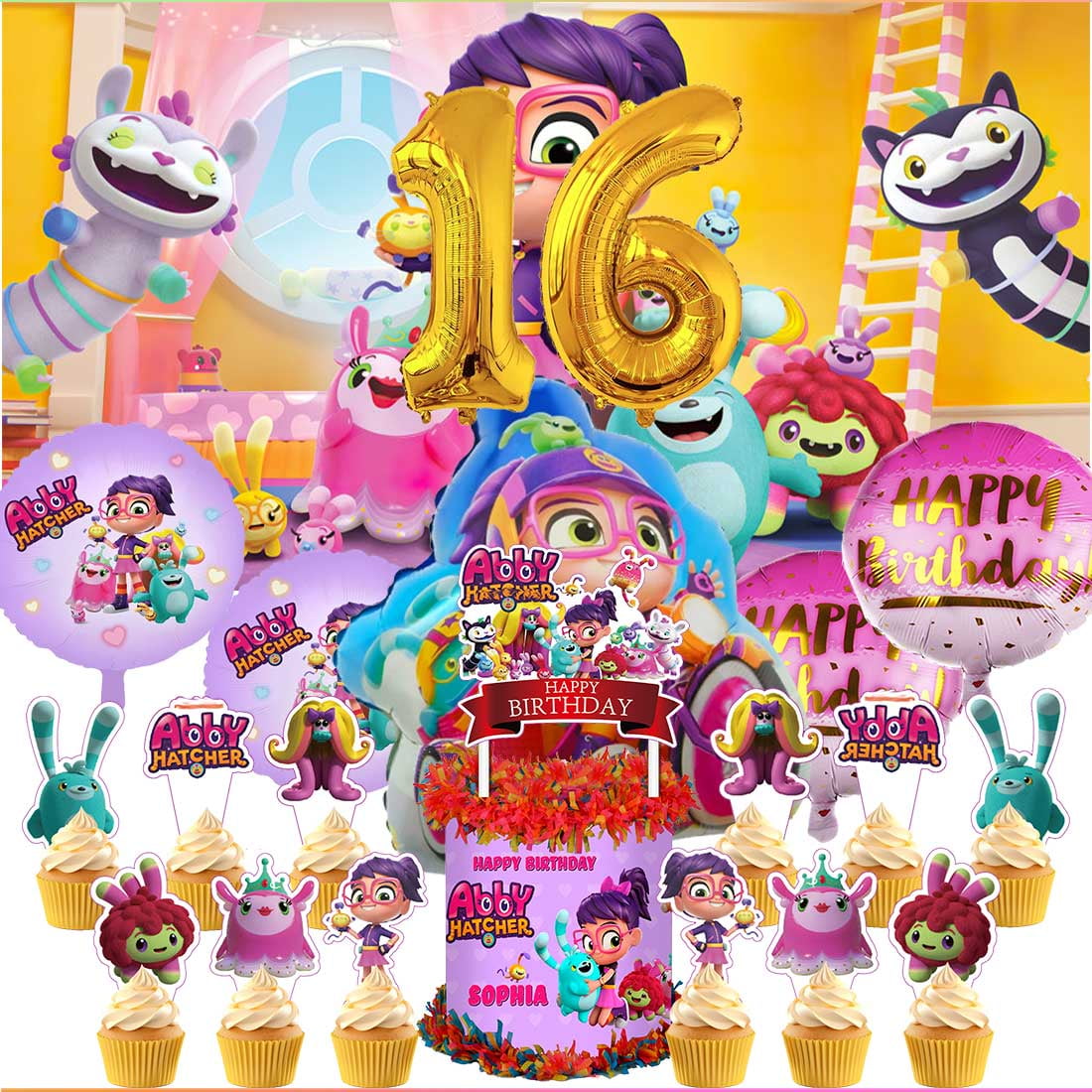 Abby Hatcher Party Supplies Decor 16th Kit Balloons Birthday Cake