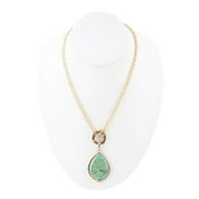 Abby Turquoise and Bronze Pendant Necklace