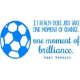 thumbnail image 1 of Abby Wambach Soccer Wall Decal - Women's USA World Cup Quote - Girl's Vinyl Bedroom Sticker | 20"x10", 1 of 4