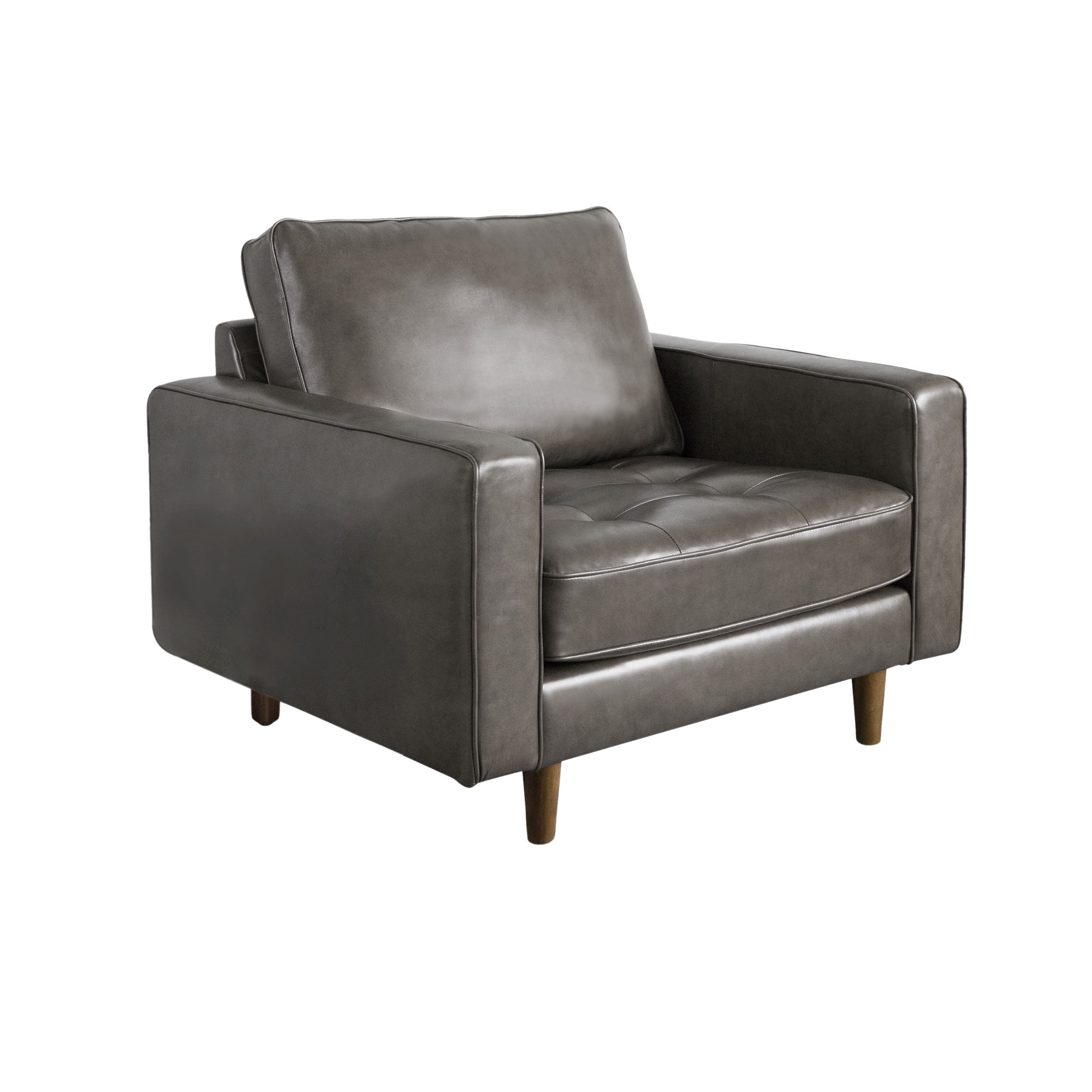 Abbyson Living Harrington Mid-Century Leather Armchair