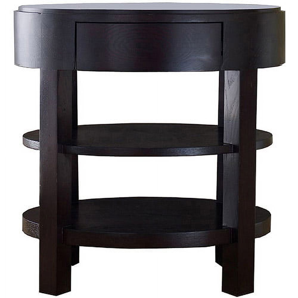 Abbyson Living Tristan Solid Hardwood End Table, Espresso