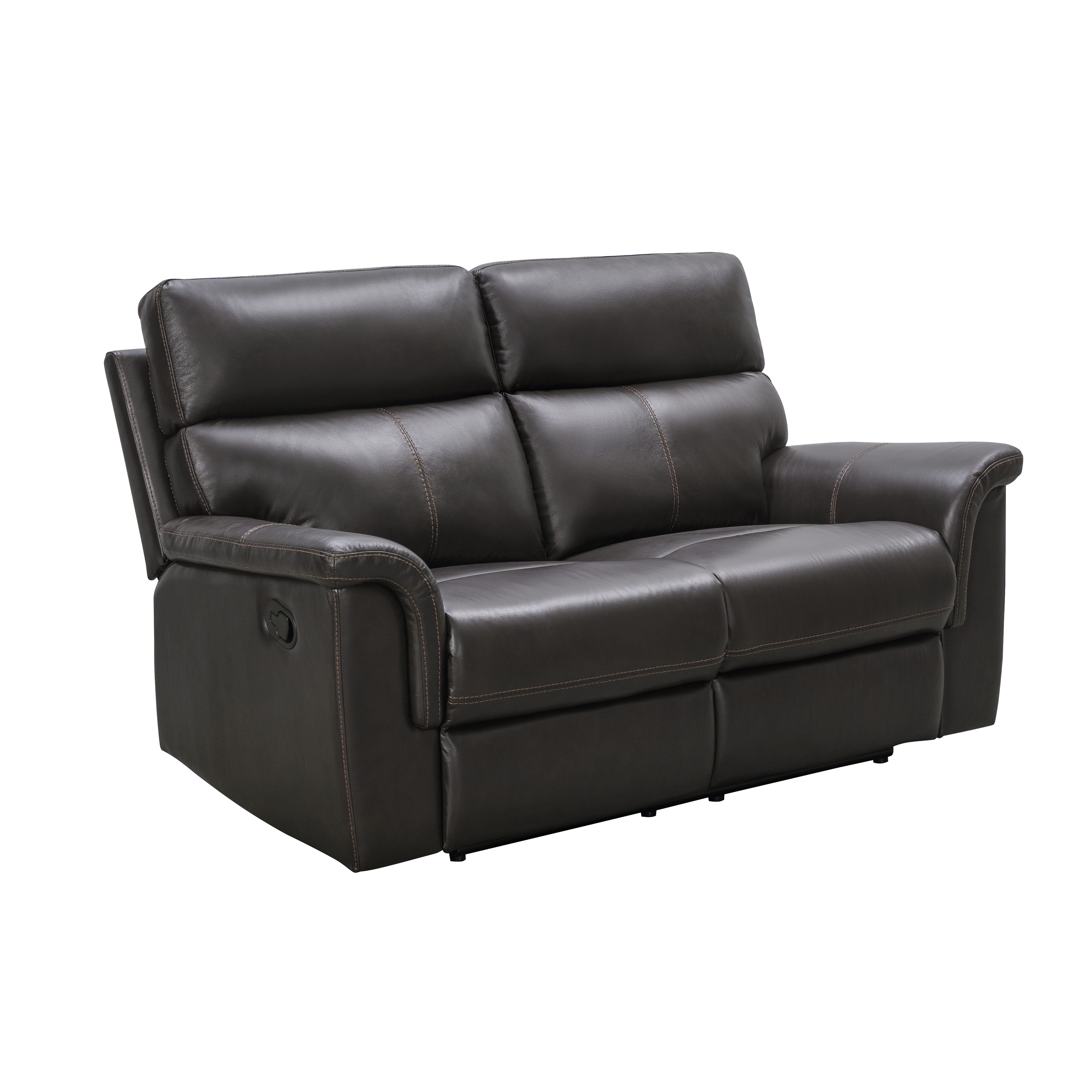 Abbyson waltham leather reclining loveseat deals