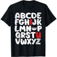 thumbnail image 1 of Abc I Love You LGBT-Q Teacher Asexual Pride Flag Men Women T-Shirt, 1 of 4