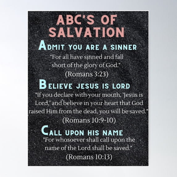 Abc'S Of Salvation Poster Wall Art Modern Wall Decor For Living Room ...