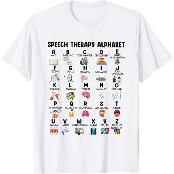 Abc of Speech Therapy Alphabet Speech Language Pathologist T-Shirt