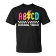 thumbnail image 1 of Abcd Learning Rocks T-Shirt - Lightning Students Black Back To School Tee, Educational Fun Teacher and Student Graphic Shirt, 1 of 3