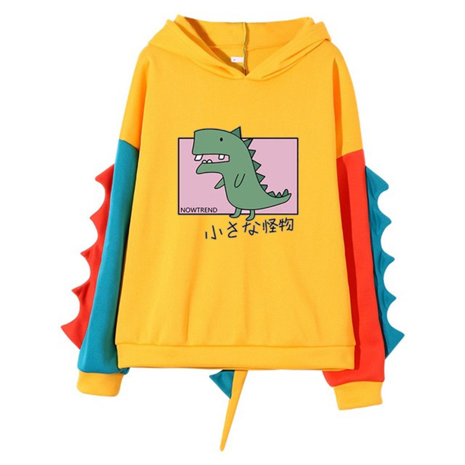 Yellow dinosaur hoodie clearance