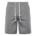 thumbnail image 1 of Abcnature Men's Athletic Shorts, Sports Gym Running Short Pants, Fashion Plus-Size Man Solid Elastic Waist Loose Pockets Bandage Shorts, Cargo Casual Hiking Shorts Gray 4XL, 1 of 2